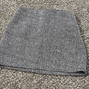 H&M Textured Gray Mini Skirt